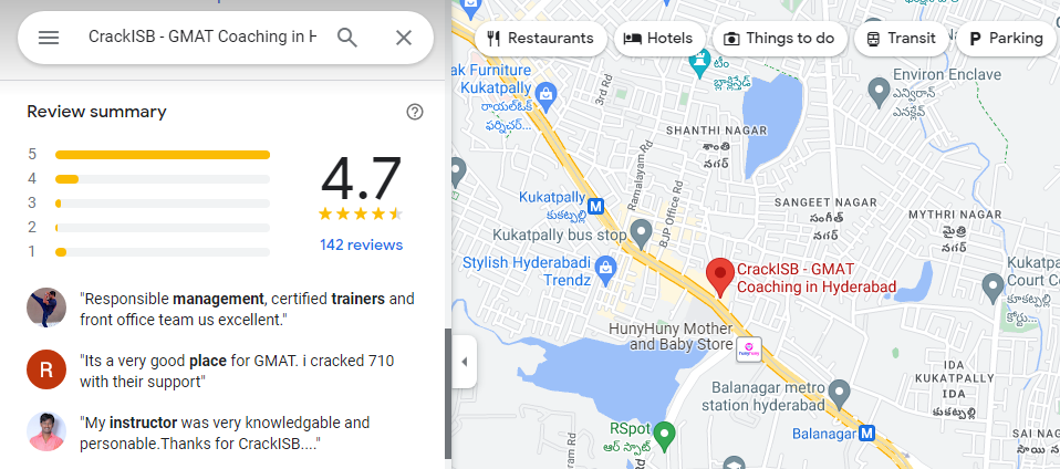 location and reviews